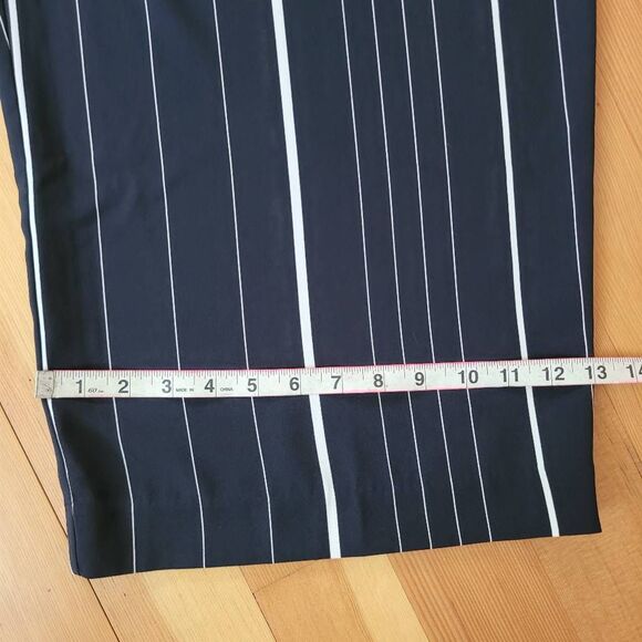 Worthington NWOT wide leg pants striped drawstring waist lightweight coastal - Picture 8 of 11